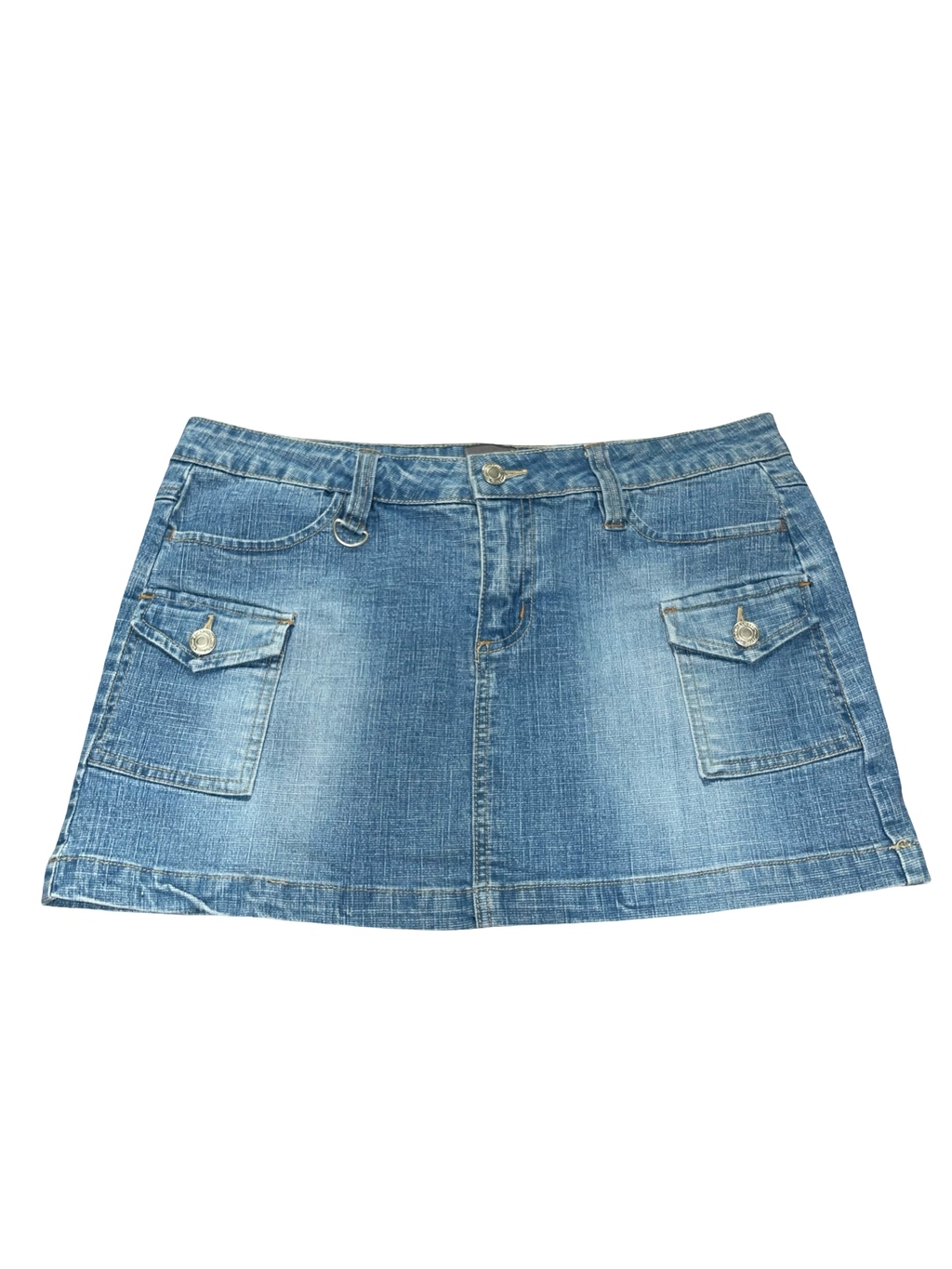 Y2K Blue Denim Cargo Utility Micro Mini Skirt ukS | CIF:UK