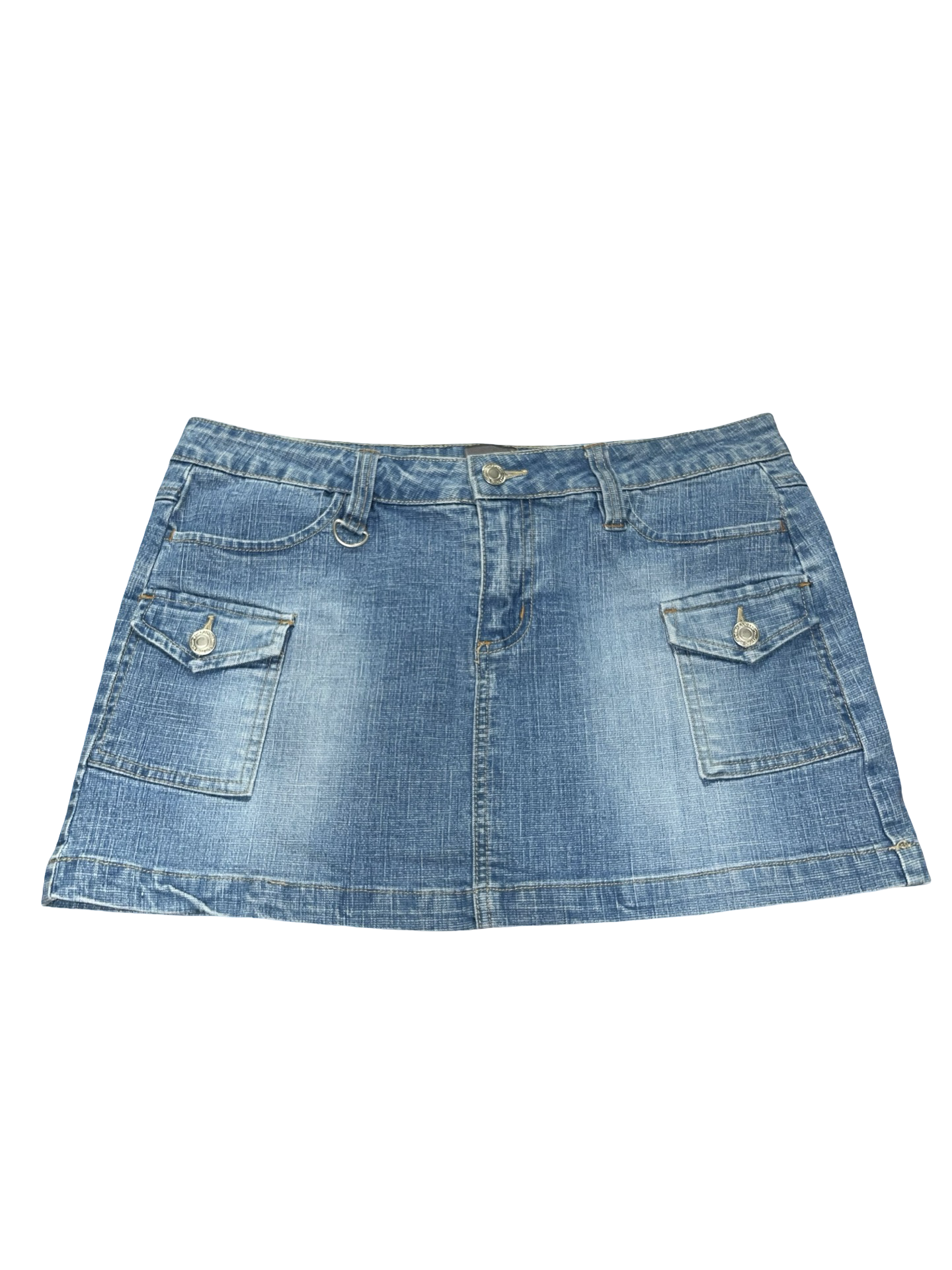 Y2K Blue Denim Cargo Utility Micro Mini Skirt ukS | CIF:UK