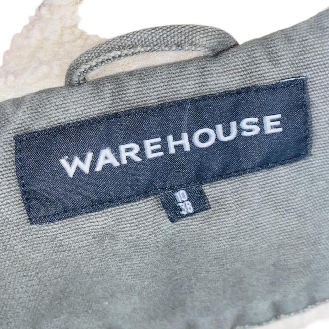 Green khaki and beige lined y2k Warehouse gilet uk10