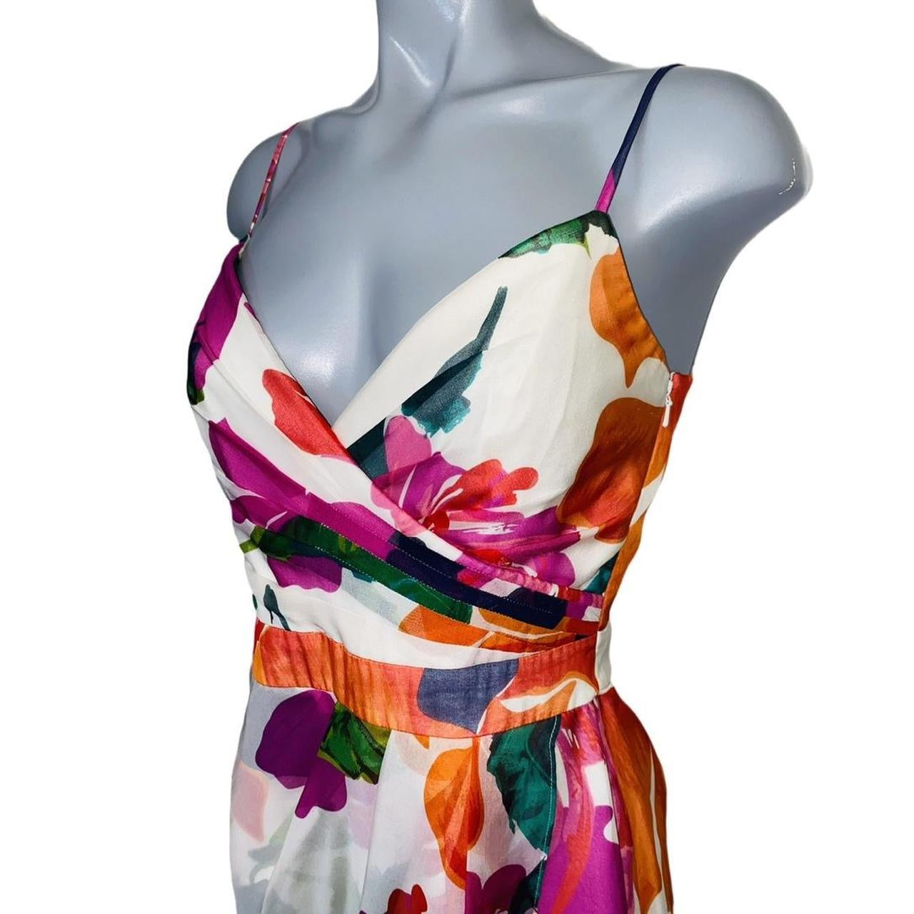Coast y2k floral midi dress with V-neckline uk10