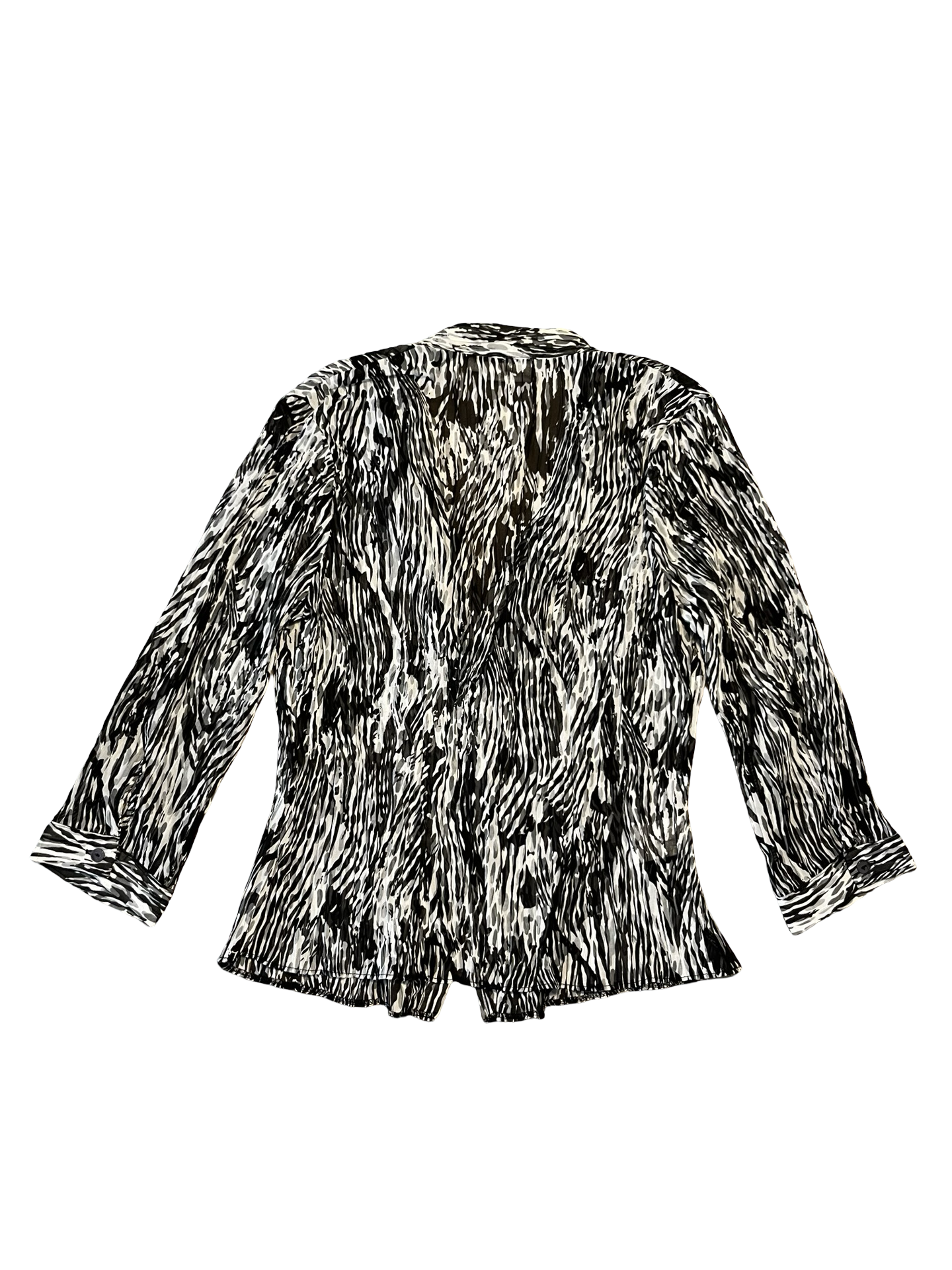 CC Petite Animal Print Ruffle Blouse UK 12 Top