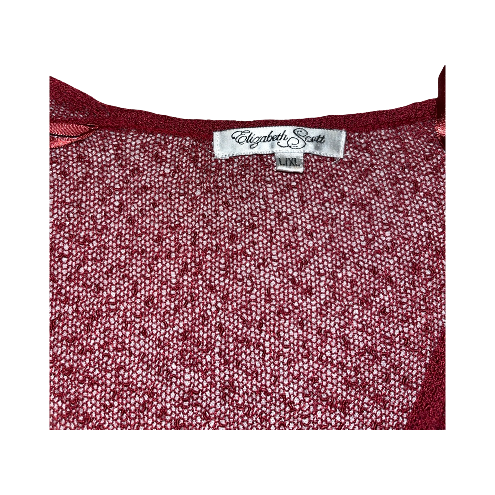 Elizabeth Scott burgundy vintage bolero ukL/XL