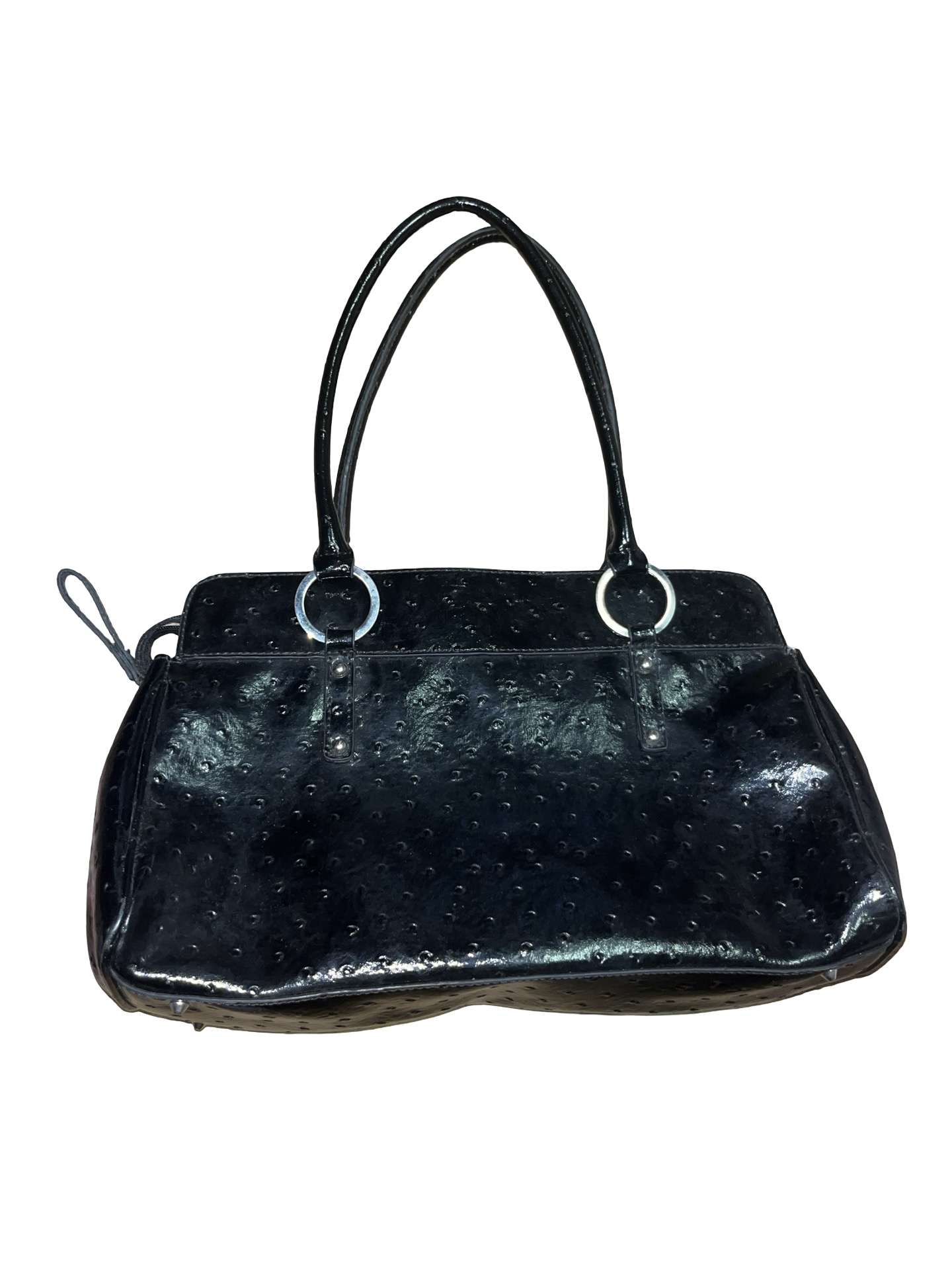 Y2K GUESS Black and Silver Buckle Handbag 2000’s