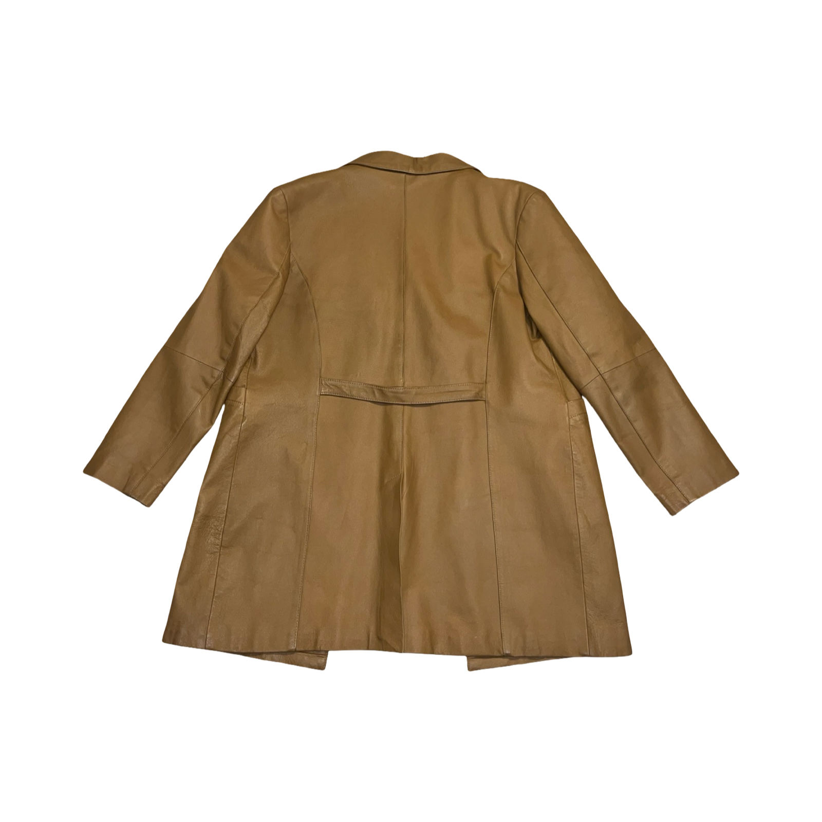 For women genuine tan leather coat uk 16