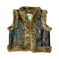 Free soul y2k core Afghan fur embroidered waist coat ukM