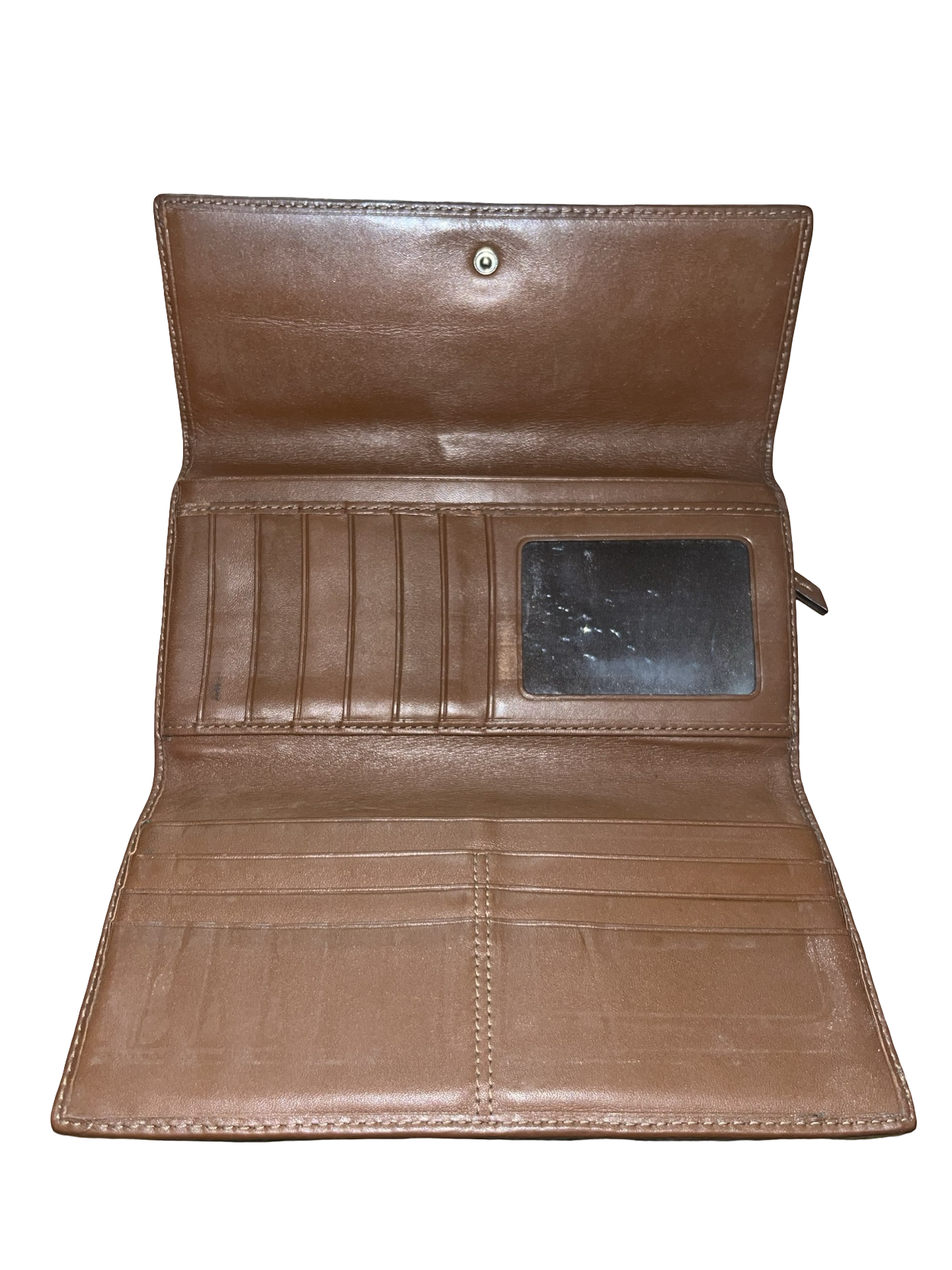 Coach Signature Purse Khaki Brown Leather Y2K Vintage