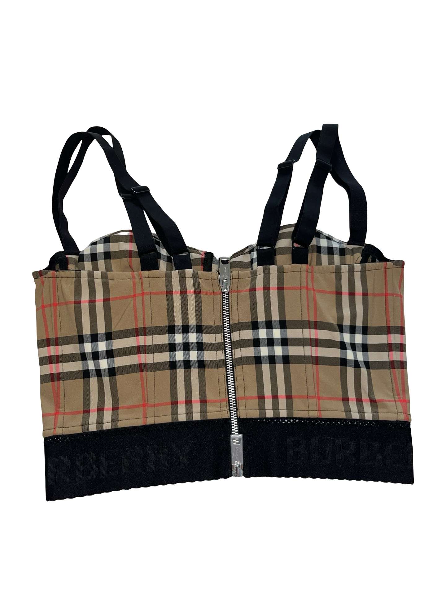 Burberry Vintage Check Bustier Corset Crop Top UK 12