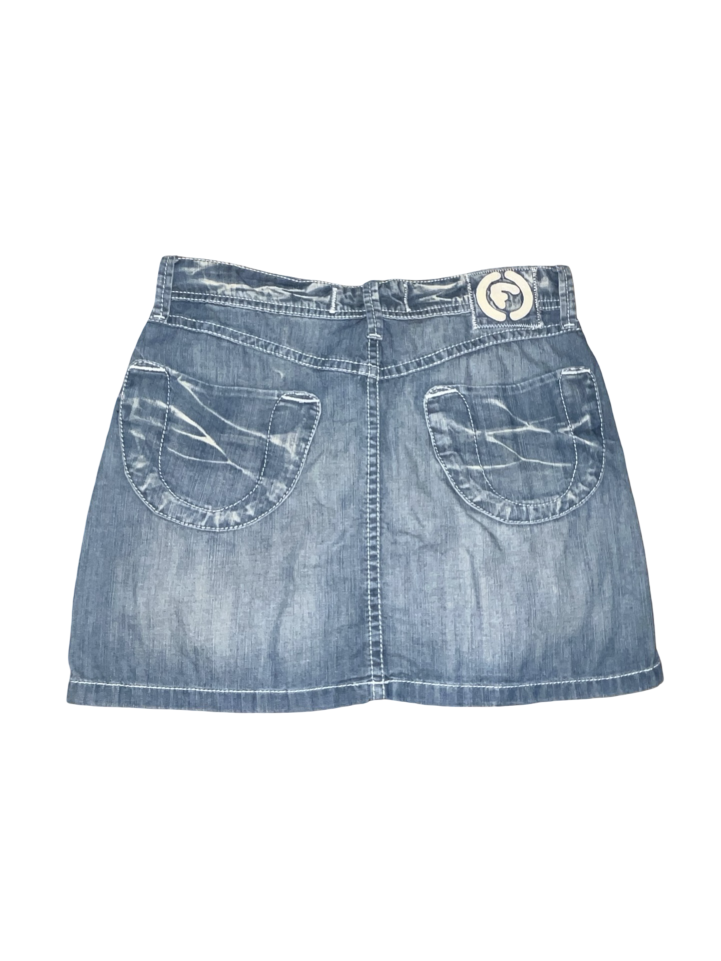 Y2K Firetrap Distressed Denim Mini Skirt UkS
