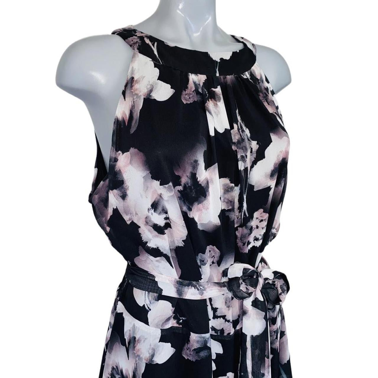Black and white floral print maxi dress by Roman uk18