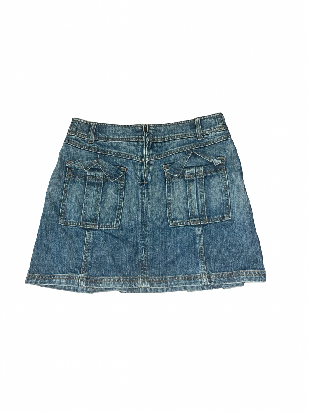 Blue Ridge Jeans Denim Mini Skirt Cargo Pocket Low Rise 2000s UkS