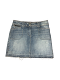 Next Jeans Distressed Denim Mini Skirt | Blue Low Rise Utility Mini uk12