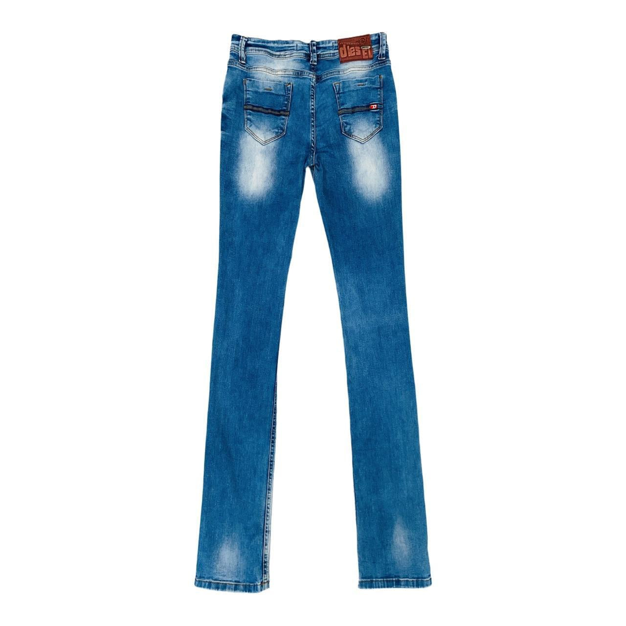 Diesel industry denim division
 y2k ripped straight leg jeans ukS