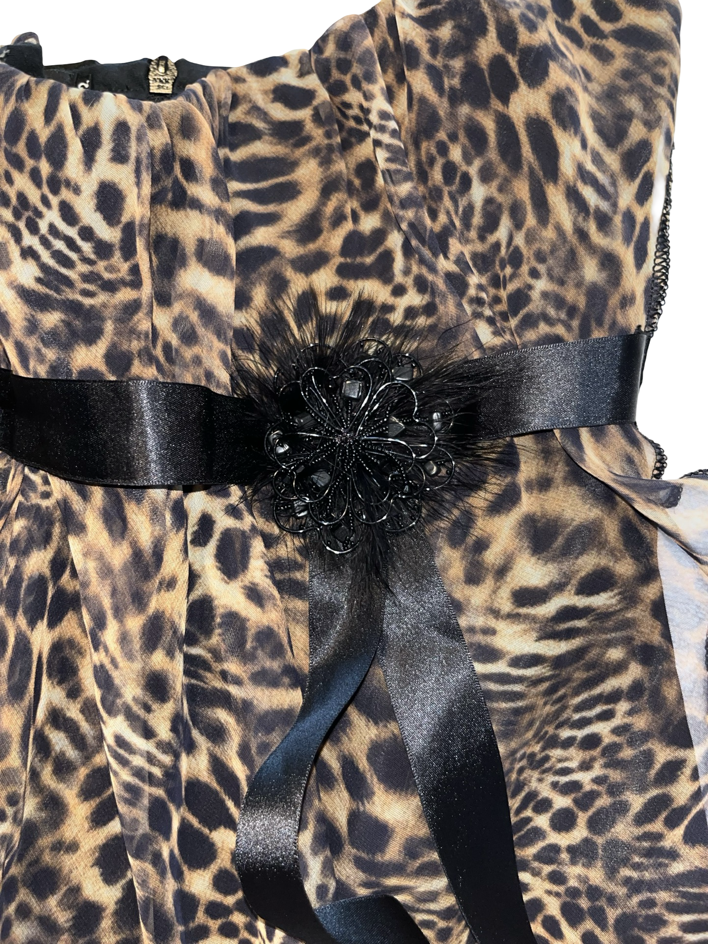 Y2K Plastique by Paul Warren Leopard Print Cami Top UK 12