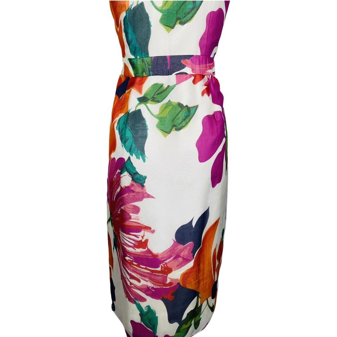 Coast y2k floral midi dress with V-neckline uk10