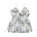 White and black floral mesh ukM String fellows lingerie cami