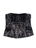 Y2K New Look Black Lace Corset Bandeau Top UK 16 | Boned Gothic Coquette Bustier