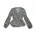 River island leopard print mesh blouse uk16