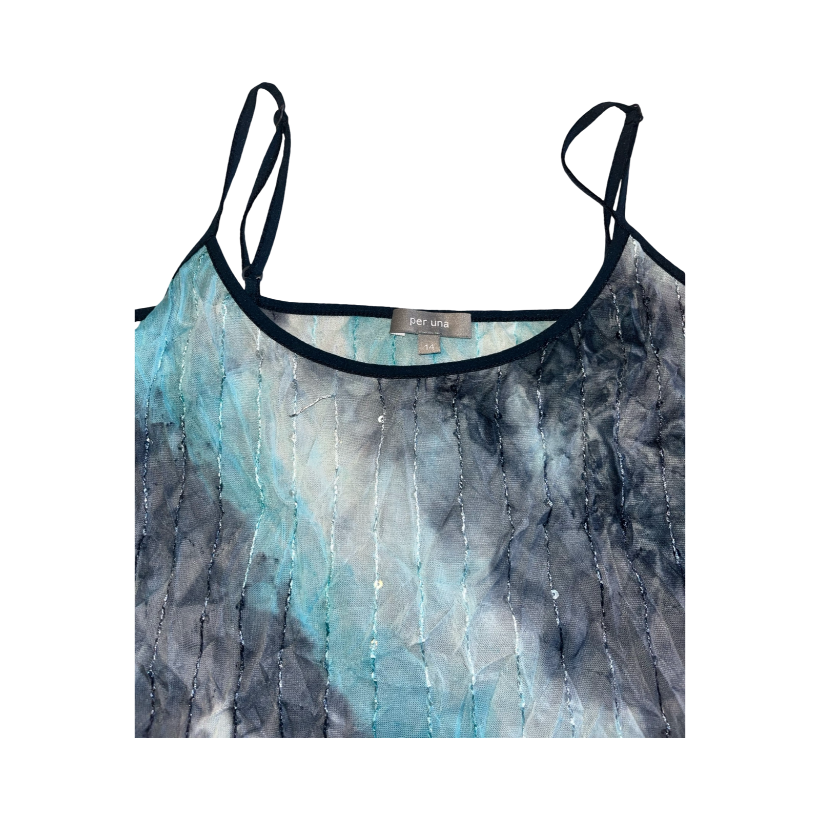 Per Una fairy core blue mix cami top uk14