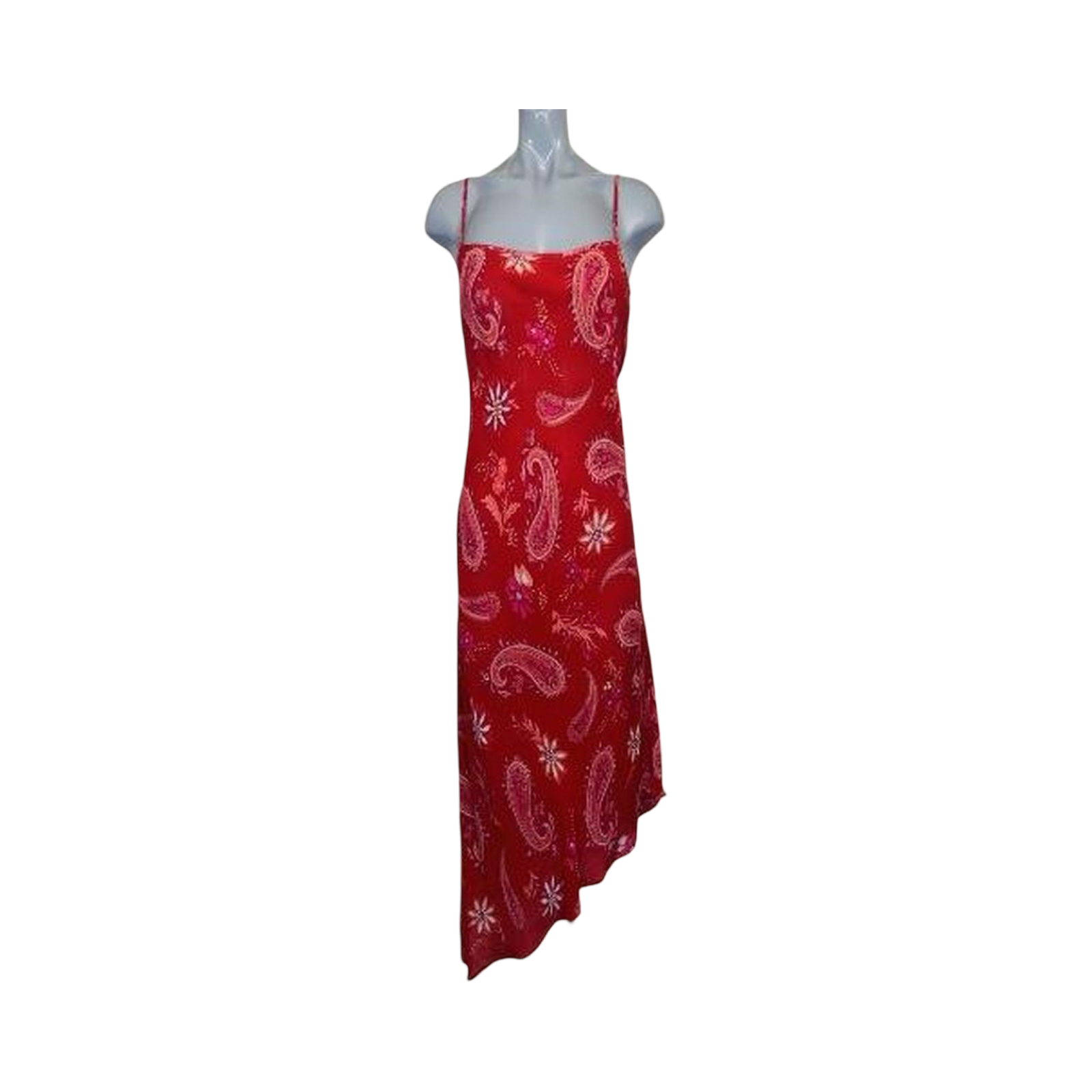 Red paisley asymmetrical midi dress NEXT uk12