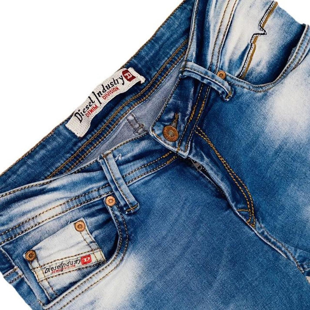 Diesel industry denim division
 y2k ripped straight leg jeans ukS