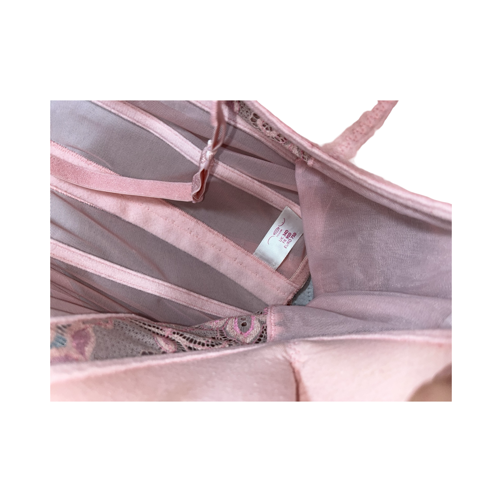 New look 2000’s pink lace cami suspender corset uk34D