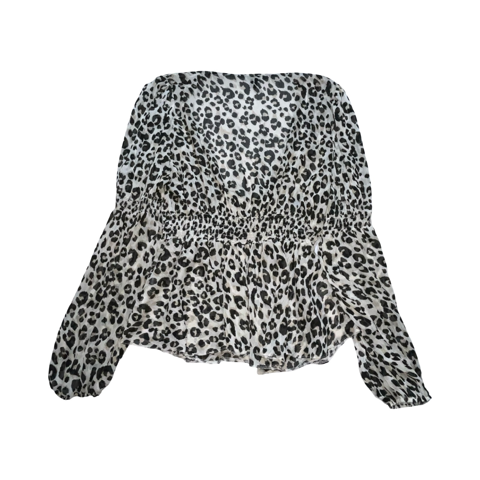 River island leopard print mesh blouse uk16