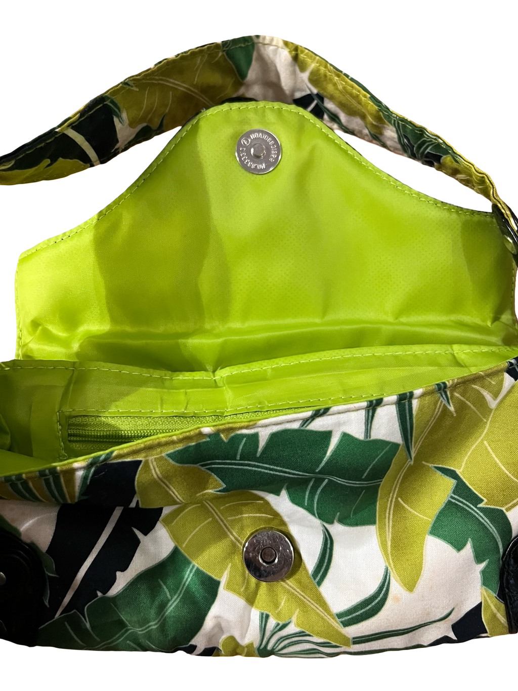 Y2K Tropical Leaf Print Shoulder Bag | mini