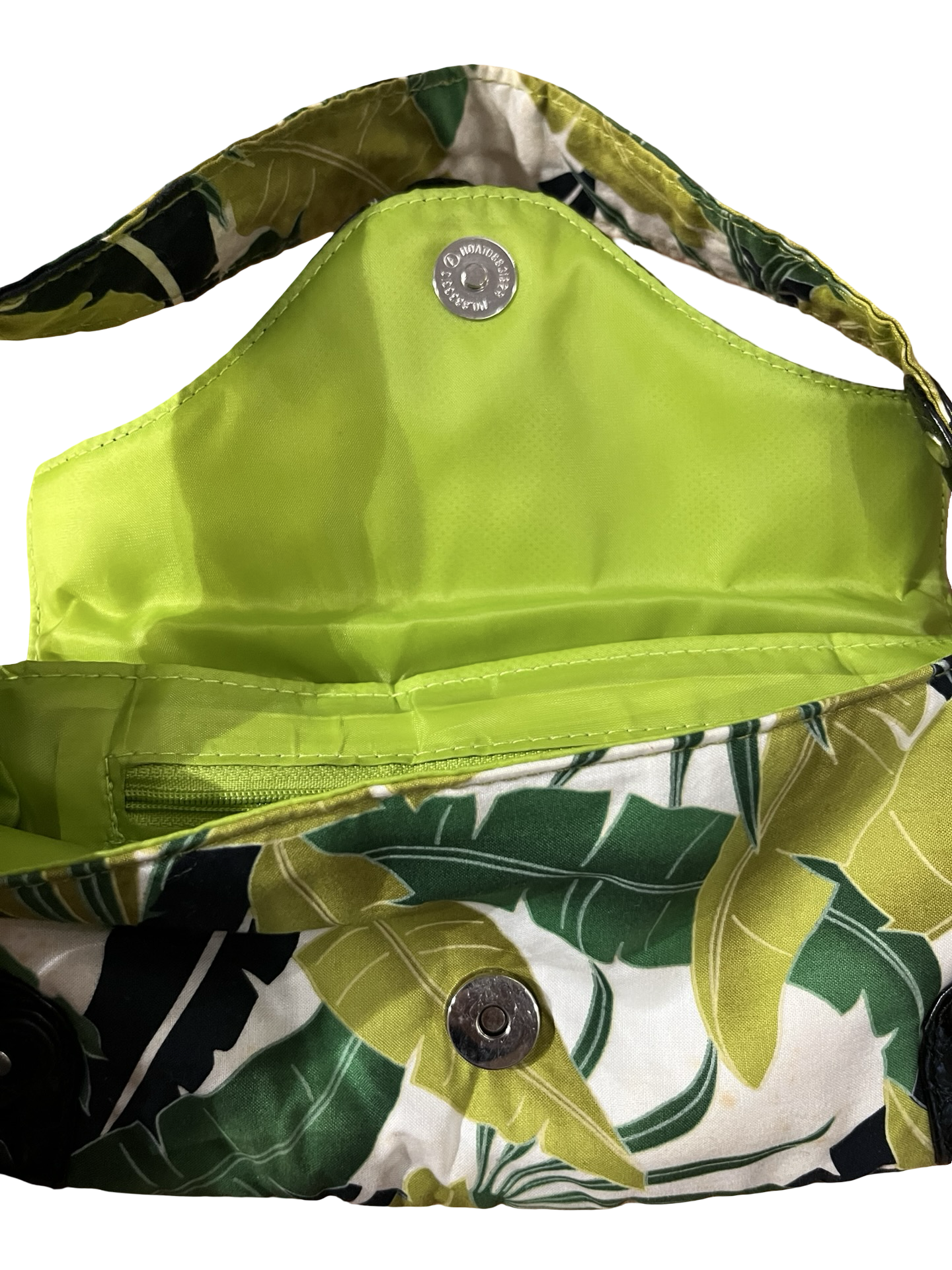 Y2K Tropical Leaf Print Shoulder Bag | mini