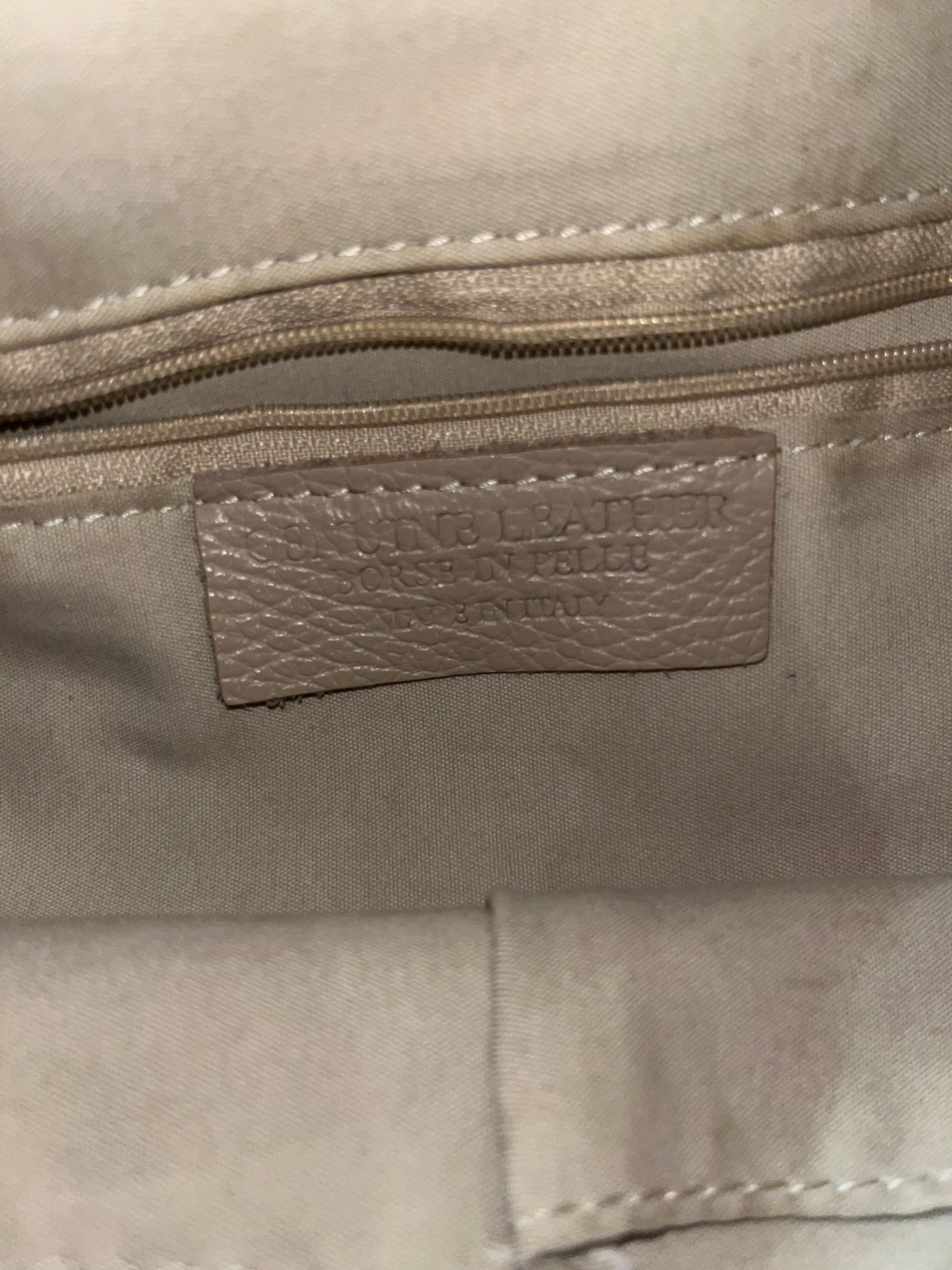 Genuine Italian Leather Olive Green Backpack