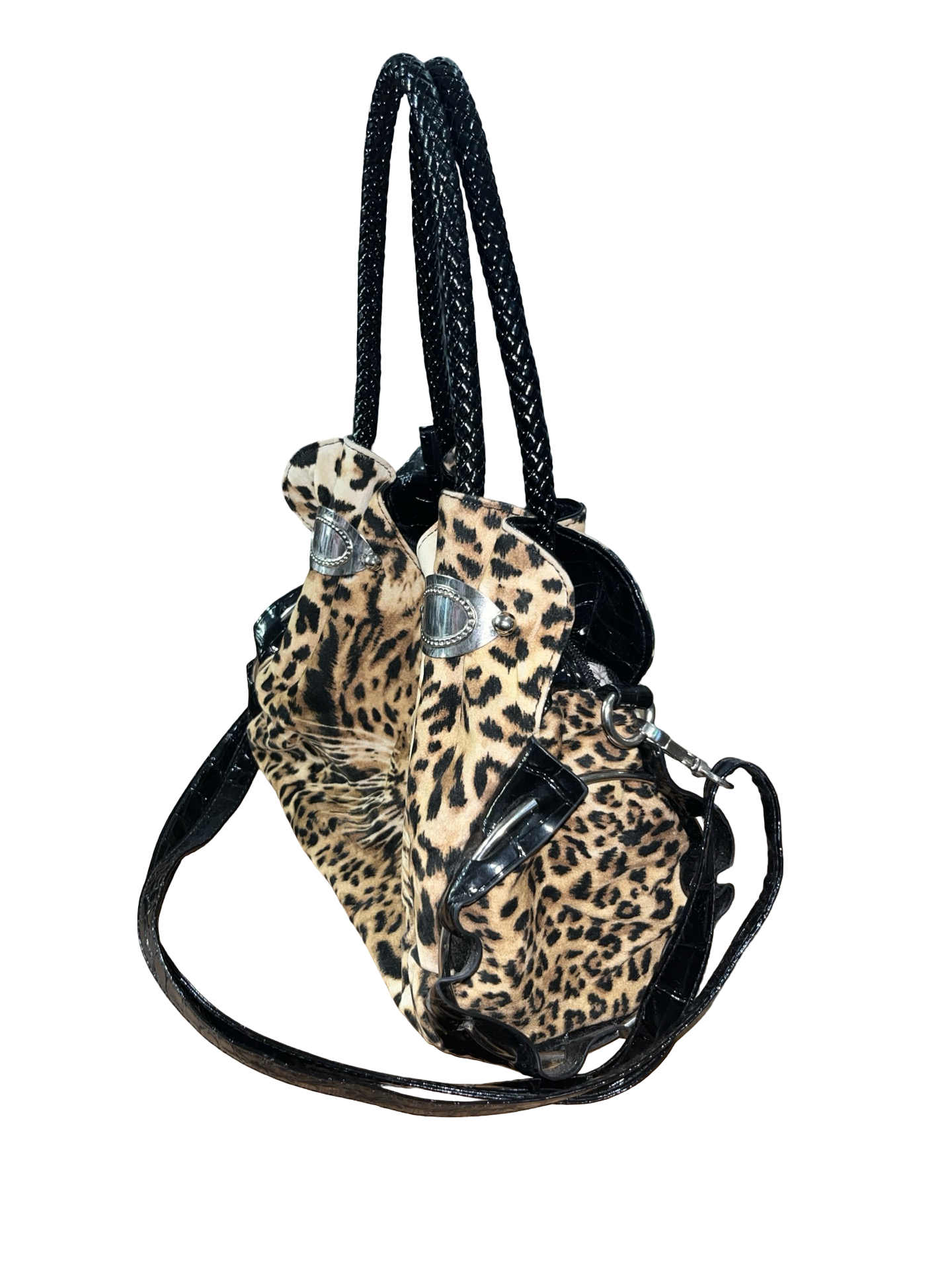 Y2K Leopard Face Print Shoulder & Crossbody Bag