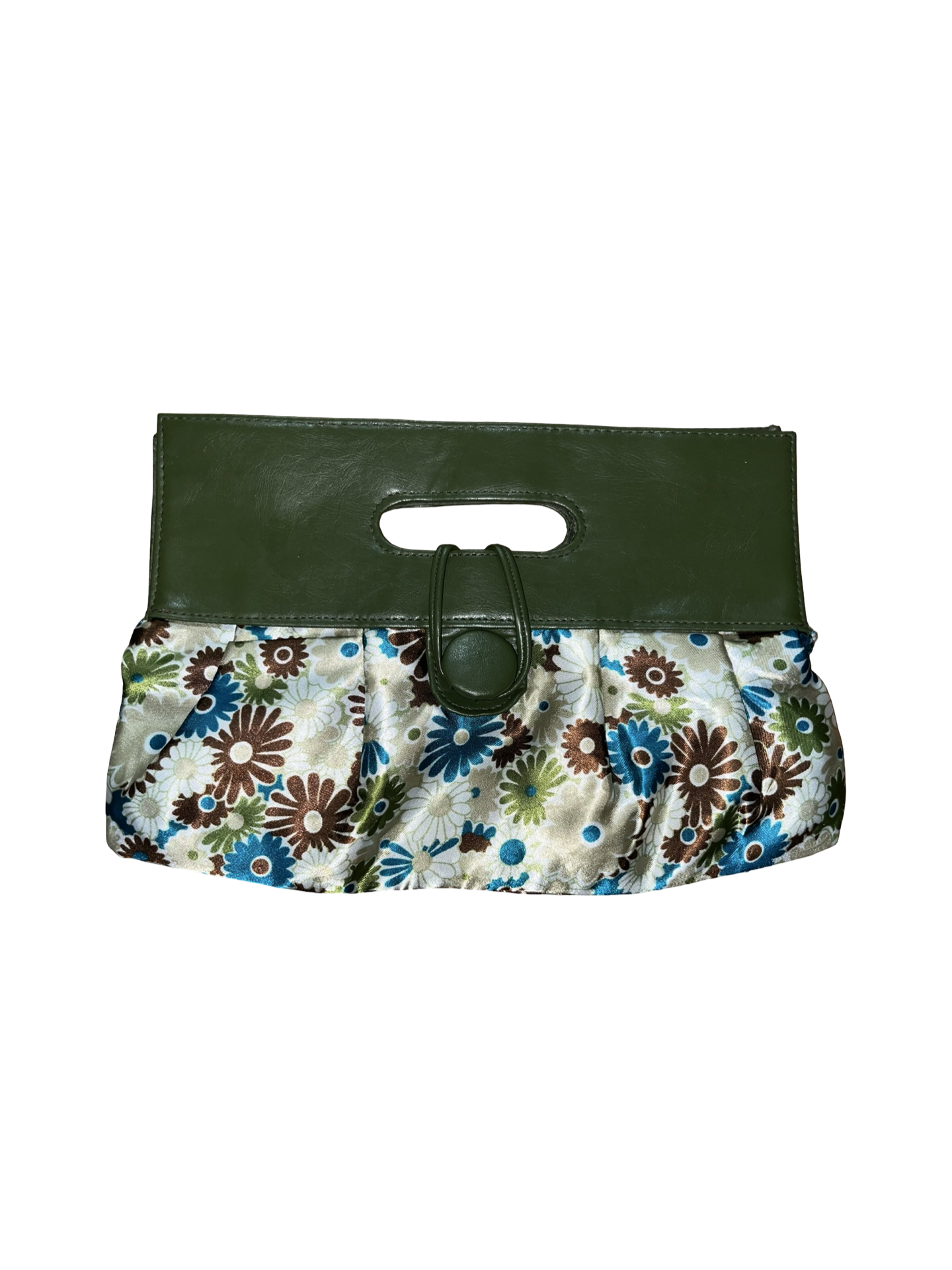 Y2K Vintage Floral Satin Clutch Bag