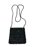 Y2K Black Beaded Sequin Mini Handbag