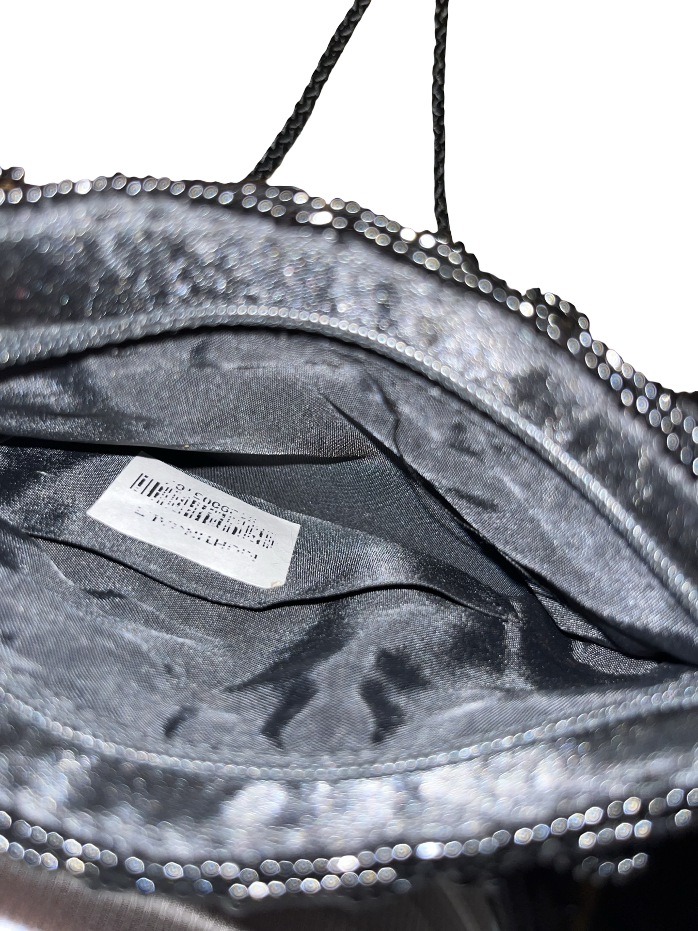 Y2K Black Beaded Sequin Mini Handbag
